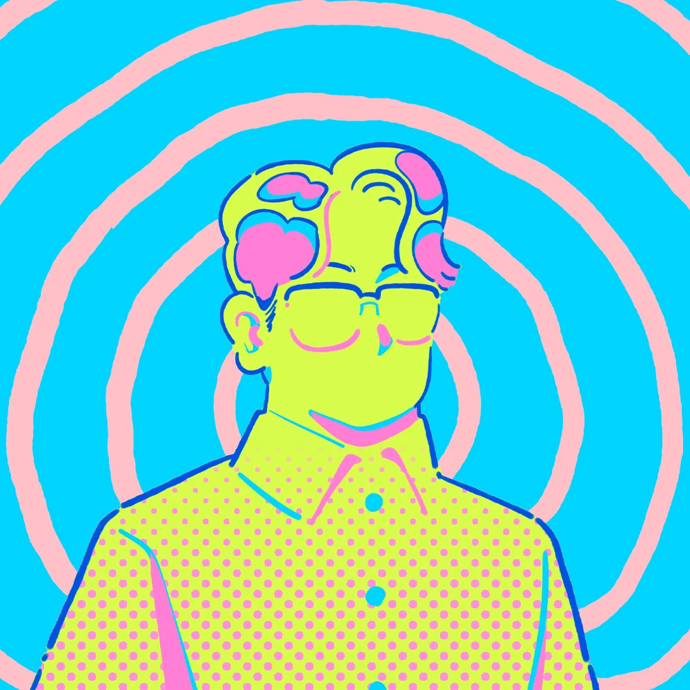 Illustration of music producer TAK